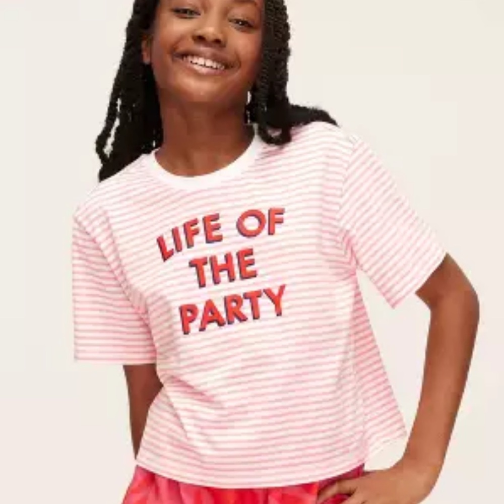 NWT Kate Spade x Target Life of the Party Stripe Short Sleeve Graphic Tee - 4T